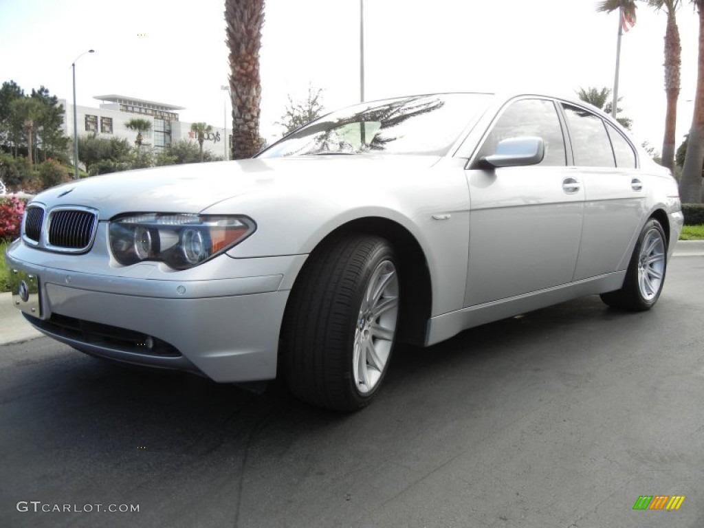 2005 7 Series 745i Sedan - Titanium Silver Metallic / Basalt Grey/Flannel Grey photo #2