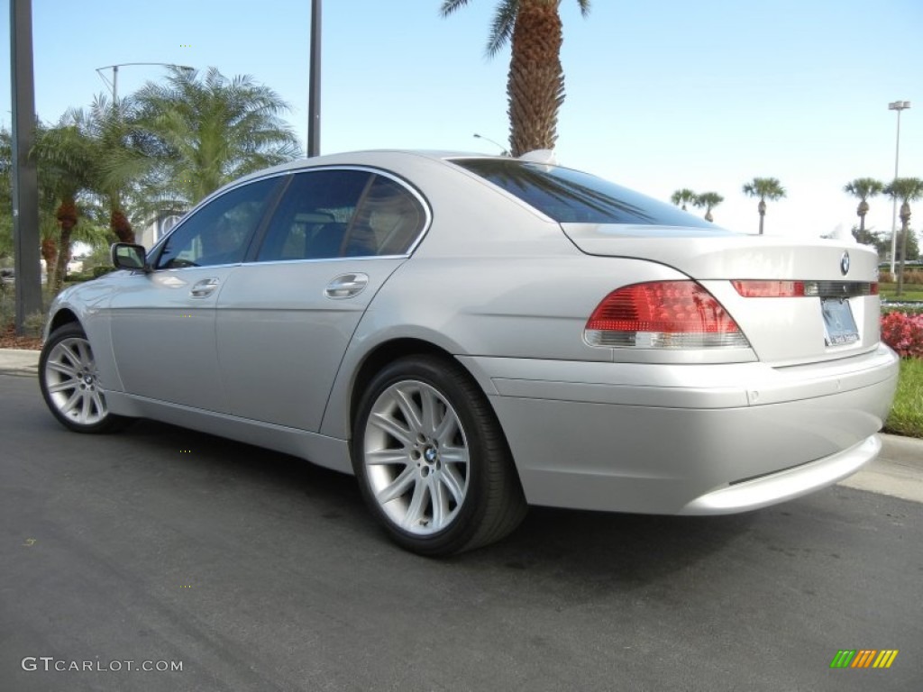 2005 7 Series 745i Sedan - Titanium Silver Metallic / Basalt Grey/Flannel Grey photo #8