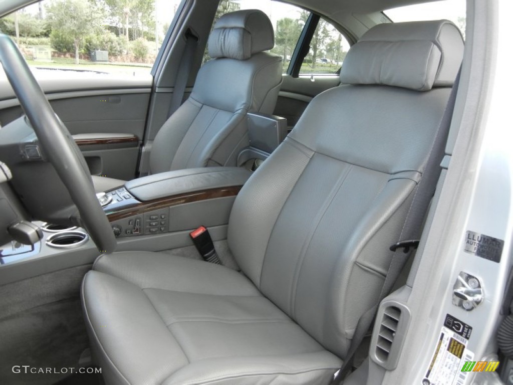 2005 7 Series 745i Sedan - Titanium Silver Metallic / Basalt Grey/Flannel Grey photo #12