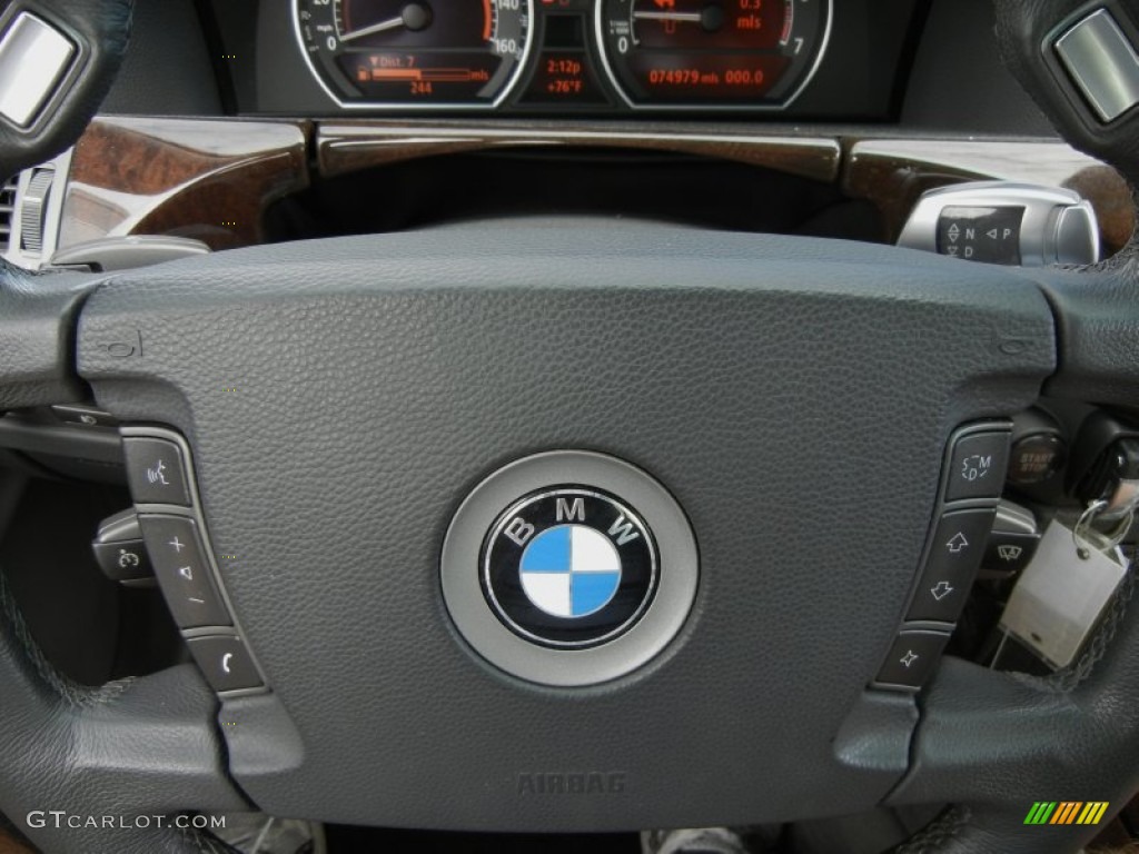 2005 7 Series 745i Sedan - Titanium Silver Metallic / Basalt Grey/Flannel Grey photo #33