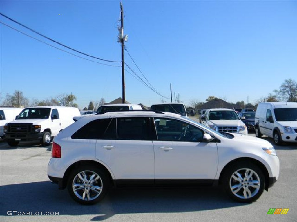 2012 Edge SEL EcoBoost - White Platinum Metallic Tri-Coat / Medium Light Stone photo #4