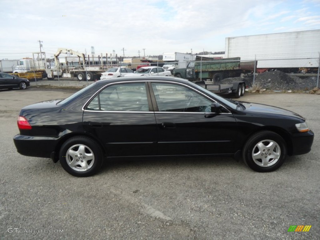 1999 Accord EX V6 Sedan - Flamenco Black Pearl / Ivory photo #7