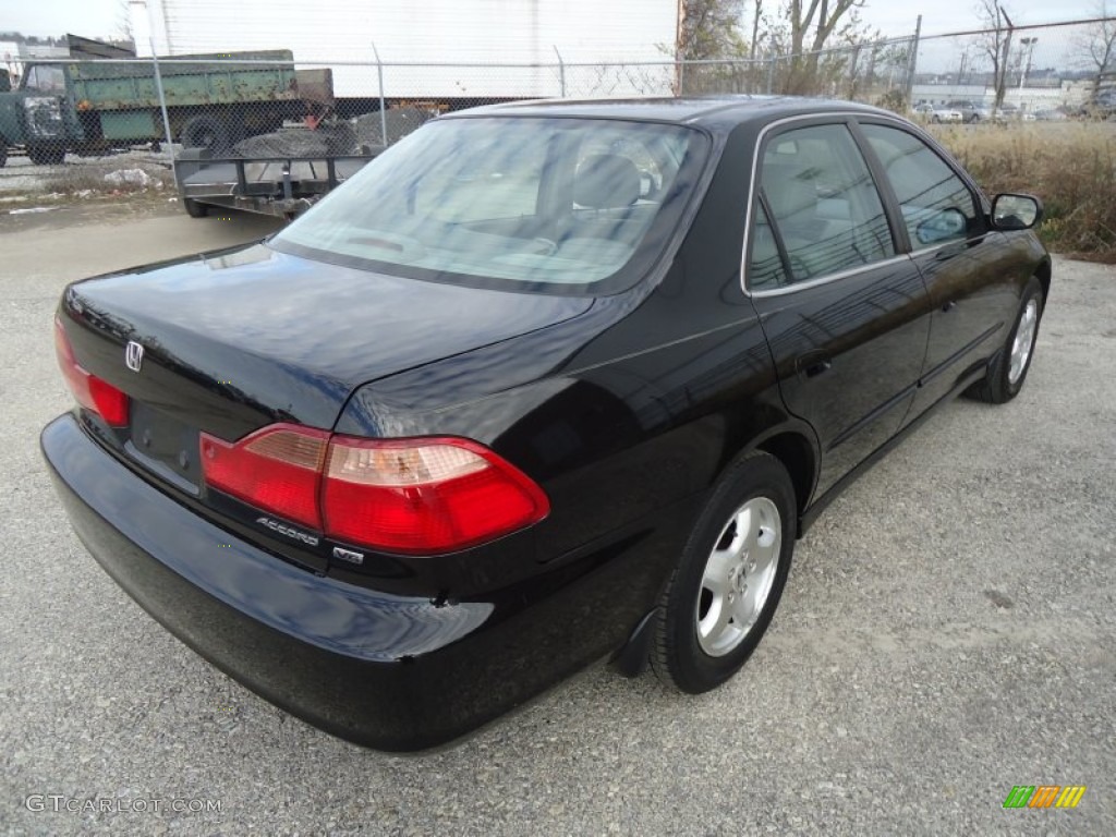 1999 Accord EX V6 Sedan - Flamenco Black Pearl / Ivory photo #8
