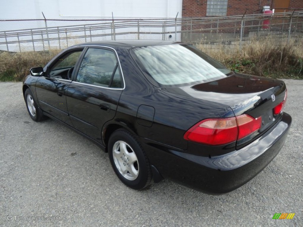 1999 Accord EX V6 Sedan - Flamenco Black Pearl / Ivory photo #10