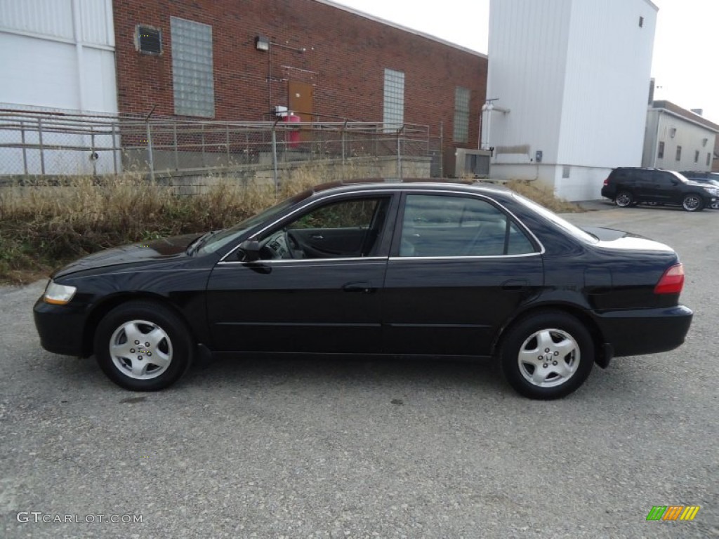 1999 Accord EX V6 Sedan - Flamenco Black Pearl / Ivory photo #11
