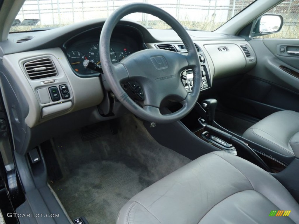 1999 Accord EX V6 Sedan - Flamenco Black Pearl / Ivory photo #12