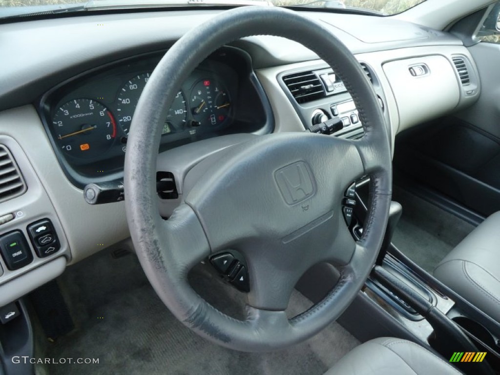 1999 Accord EX V6 Sedan - Flamenco Black Pearl / Ivory photo #17