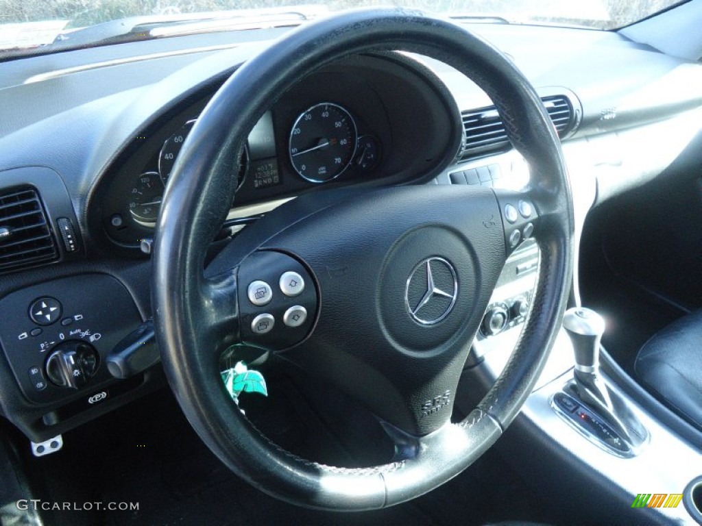 2005 Mercedes-Benz C 230 Kompressor Sedan Black Steering Wheel Photo #59006660
