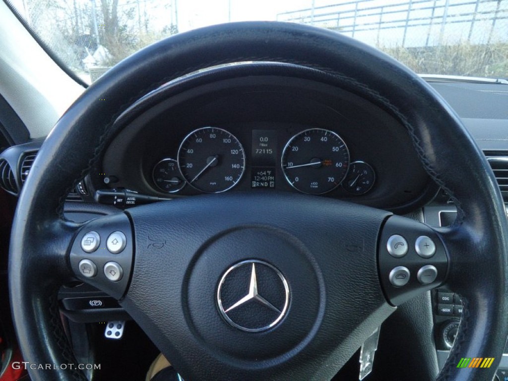 2005 Mercedes-Benz C 230 Kompressor Sedan Black Steering Wheel Photo #59006918
