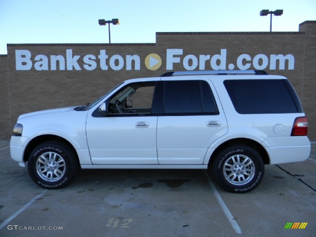 2012 Expedition Limited 4x4 - White Platinum Tri-Coat / Stone photo #6