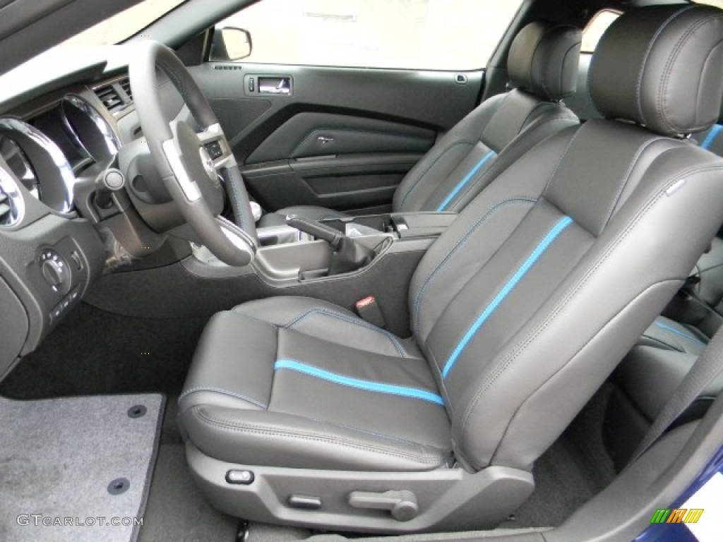 Charcoal Black/Grabber Blue Interior 2012 Ford Mustang GT Premium Coupe Photo #59008269
