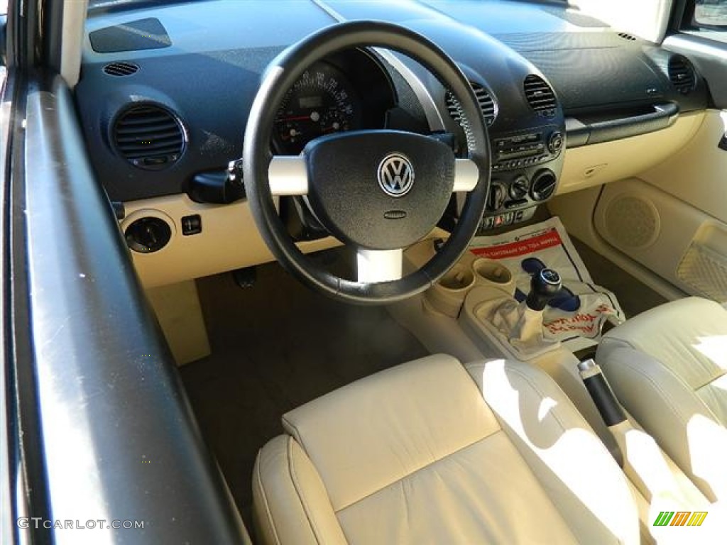 Cream Beige Interior 2002 Volkswagen New Beetle Sport 1.8T Coupe Photo #59009788