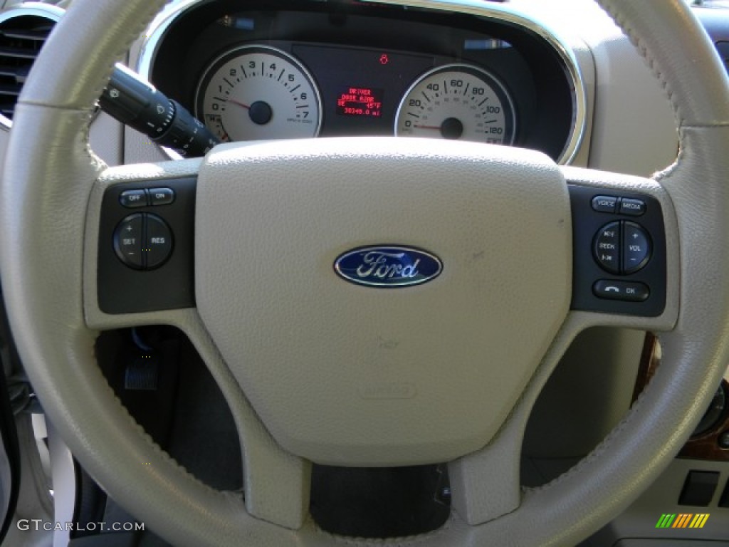2010 Ford Explorer Eddie Bauer Camel Steering Wheel Photo #59010437