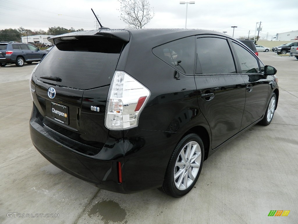 2012 Prius v Five Hybrid - Black / Misty Gray photo #5