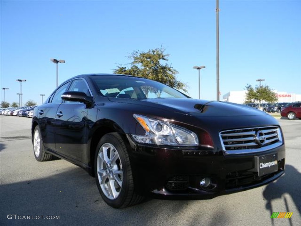 2012 Maxima 3.5 SV - Crimson Black / Charcoal photo #3