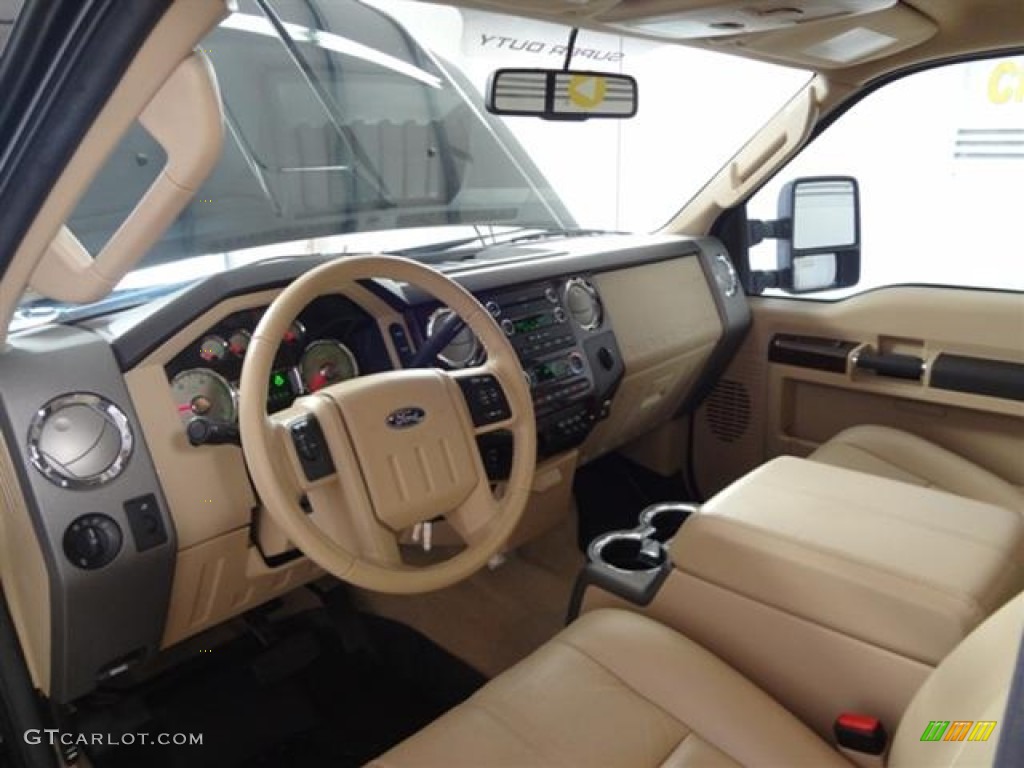 Camel Interior 2010 Ford F250 Super Duty Lariat Crew Cab 4x4 Photo #59012978