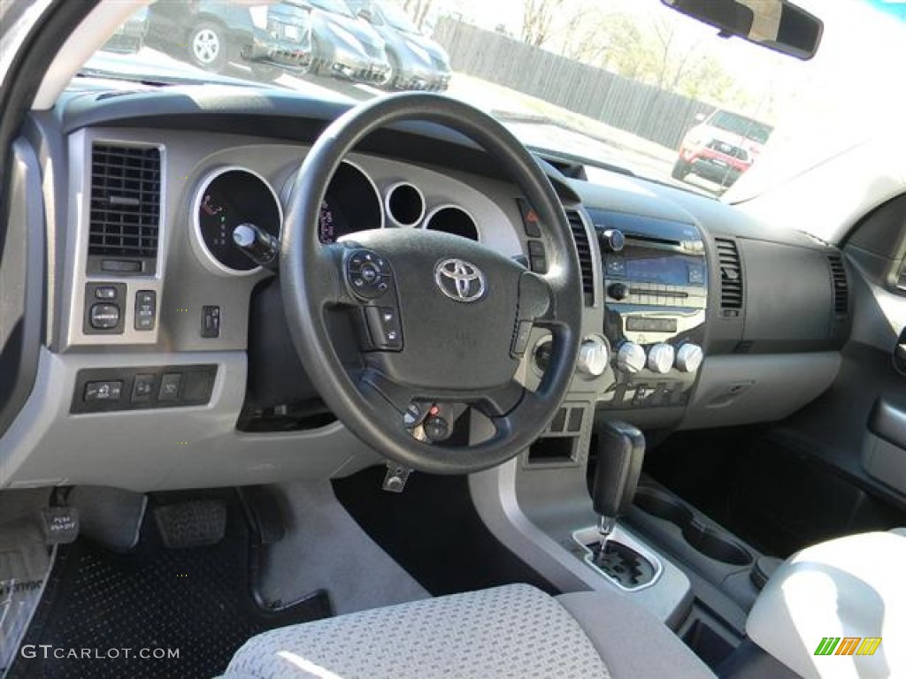 2010 Tundra SR5 Double Cab 4x4 - Slate Gray Metallic / Graphite Gray photo #12