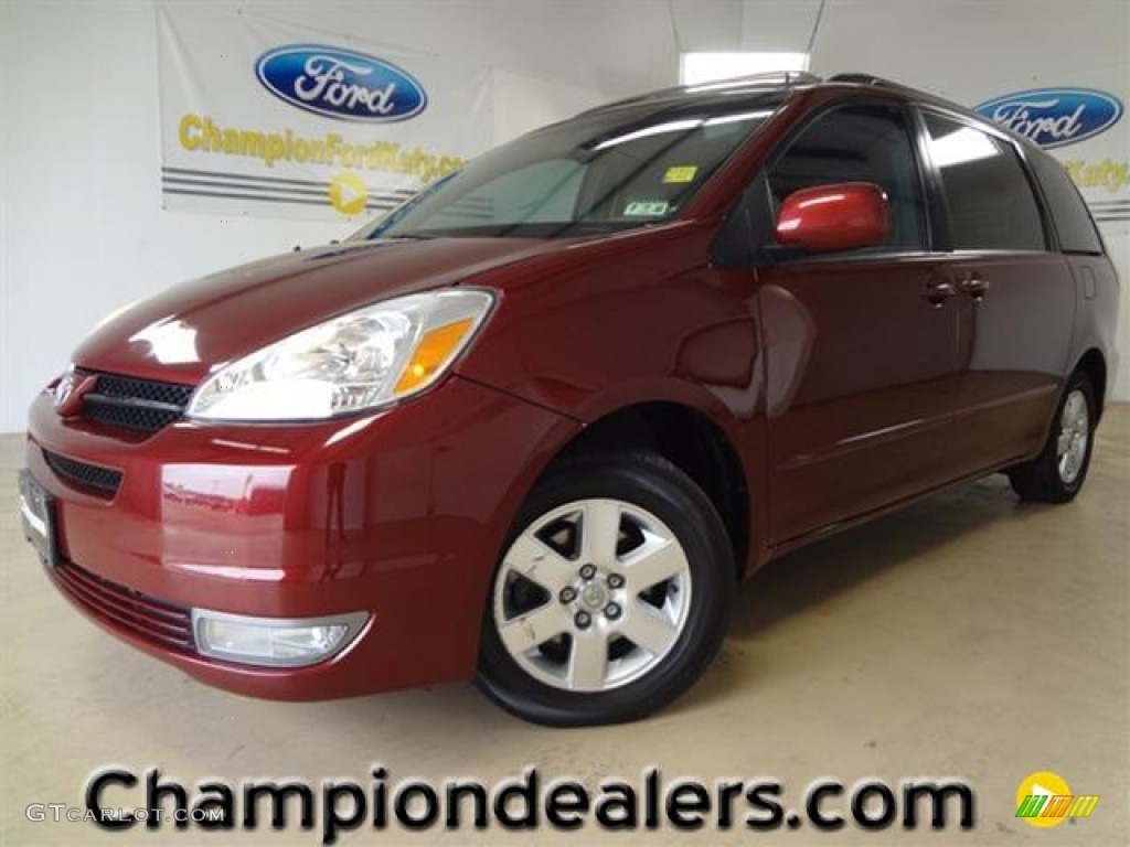 2004 Sienna XLE - Salsa Red Pearl / Stone Gray photo #1