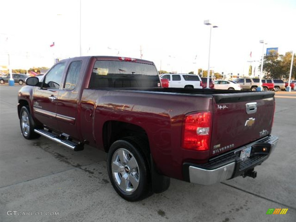 2009 Silverado 1500 LT Extended Cab - Dark Cherry Red Metallic / Ebony photo #7