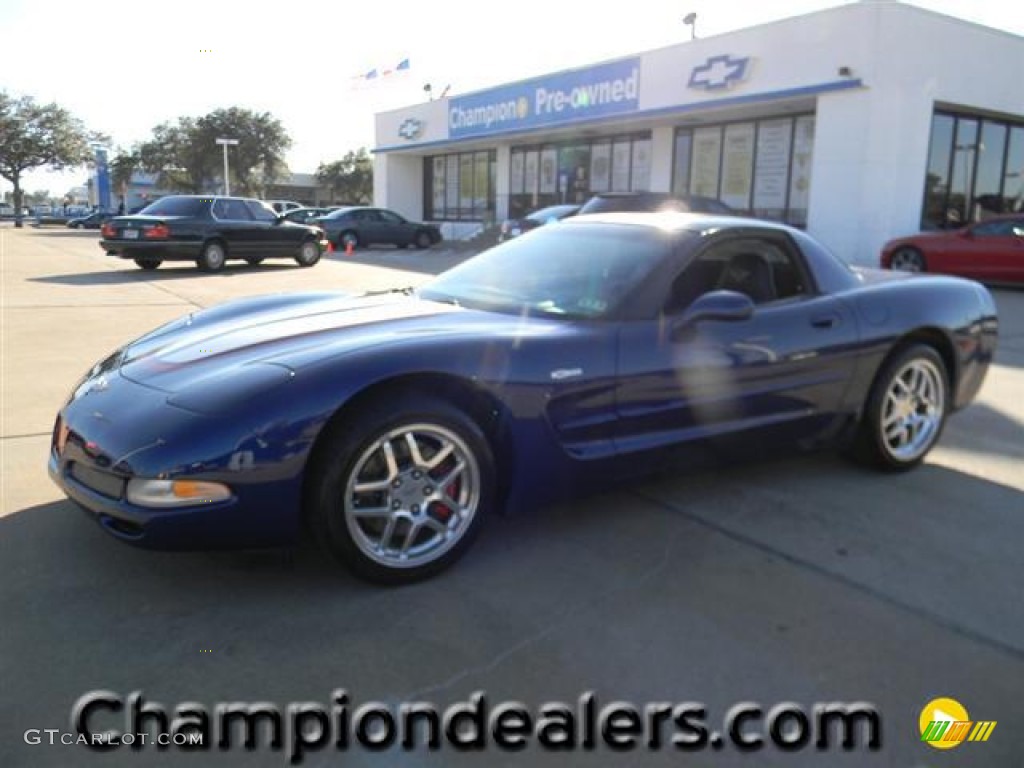 2004 Corvette Z06 - LeMans Blue Metallic / Black photo #1