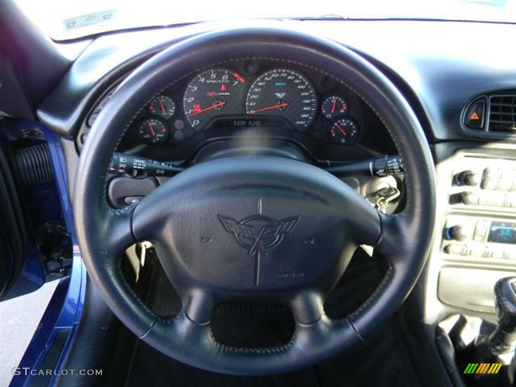 2004 Chevrolet Corvette Z06 Black Steering Wheel Photo #59016110