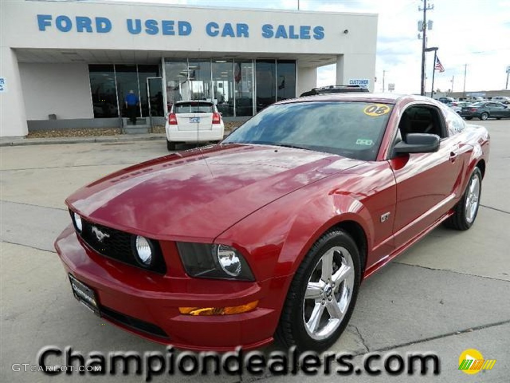 2008 Mustang GT Deluxe Coupe - Dark Candy Apple Red / Dark Charcoal photo #1