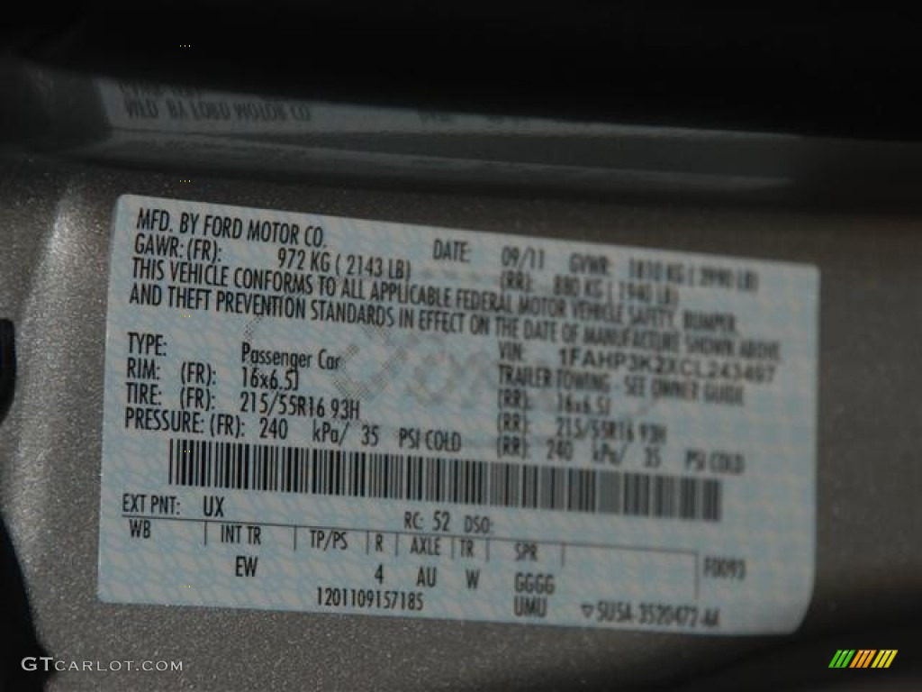 2012 Focus SE 5-Door - Ingot Silver Metallic / Charcoal Black photo #20