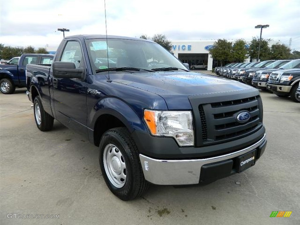 2012 F150 XL Regular Cab - Dark Blue Pearl Metallic / Steel Gray photo #3