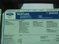 2012 Ford Mustang GT Premium Coupe Window Sticker