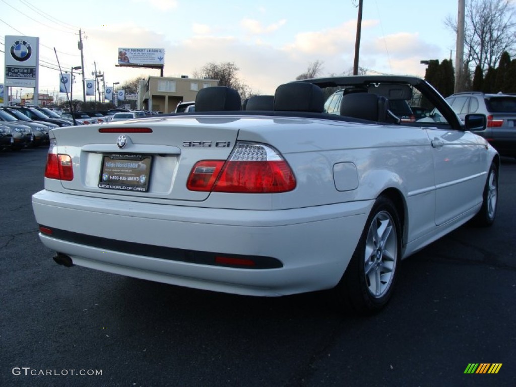 2004 3 Series 325i Convertible - Alpine White / Black photo #4