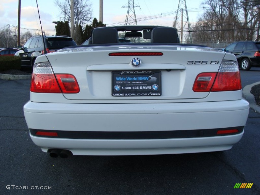 2004 3 Series 325i Convertible - Alpine White / Black photo #5