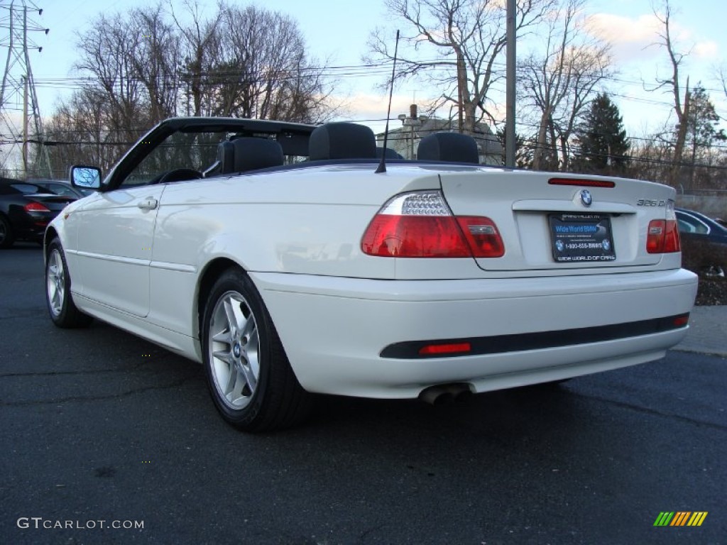 2004 3 Series 325i Convertible - Alpine White / Black photo #6