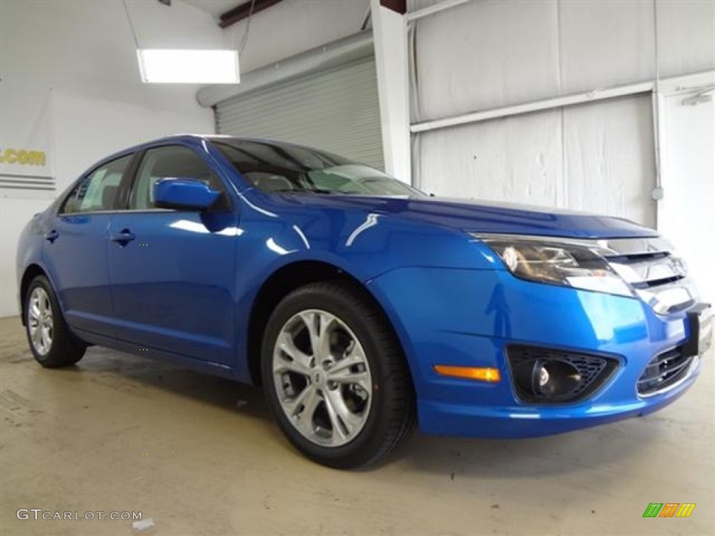 2012 Fusion SE - Blue Flame Metallic / Charcoal Black photo #3