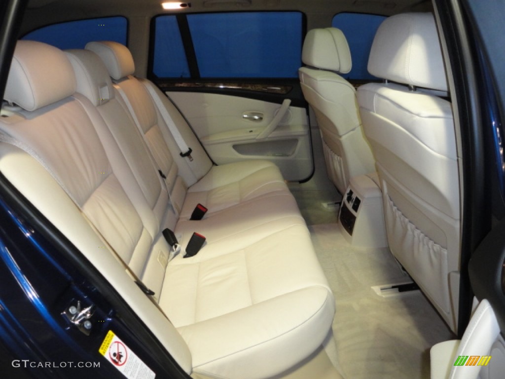 2009 5 Series 535xi Sports Wagon - Deep Sea Blue Metallic / Cream Beige Dakota Leather photo #20
