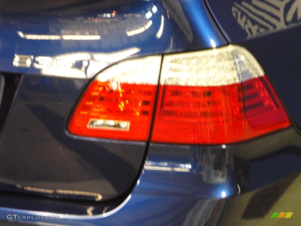 2009 5 Series 535xi Sports Wagon - Deep Sea Blue Metallic / Cream Beige Dakota Leather photo #24