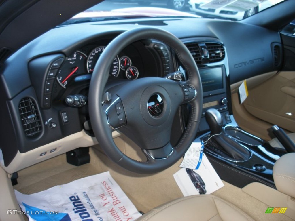 2012 Chevrolet Corvette Grand Sport Convertible Cashmere Dashboard Photo #59023525