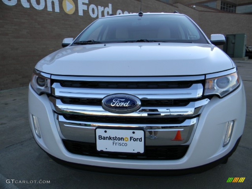 2012 Edge SEL EcoBoost - White Platinum Metallic Tri-Coat / Medium Light Stone photo #2