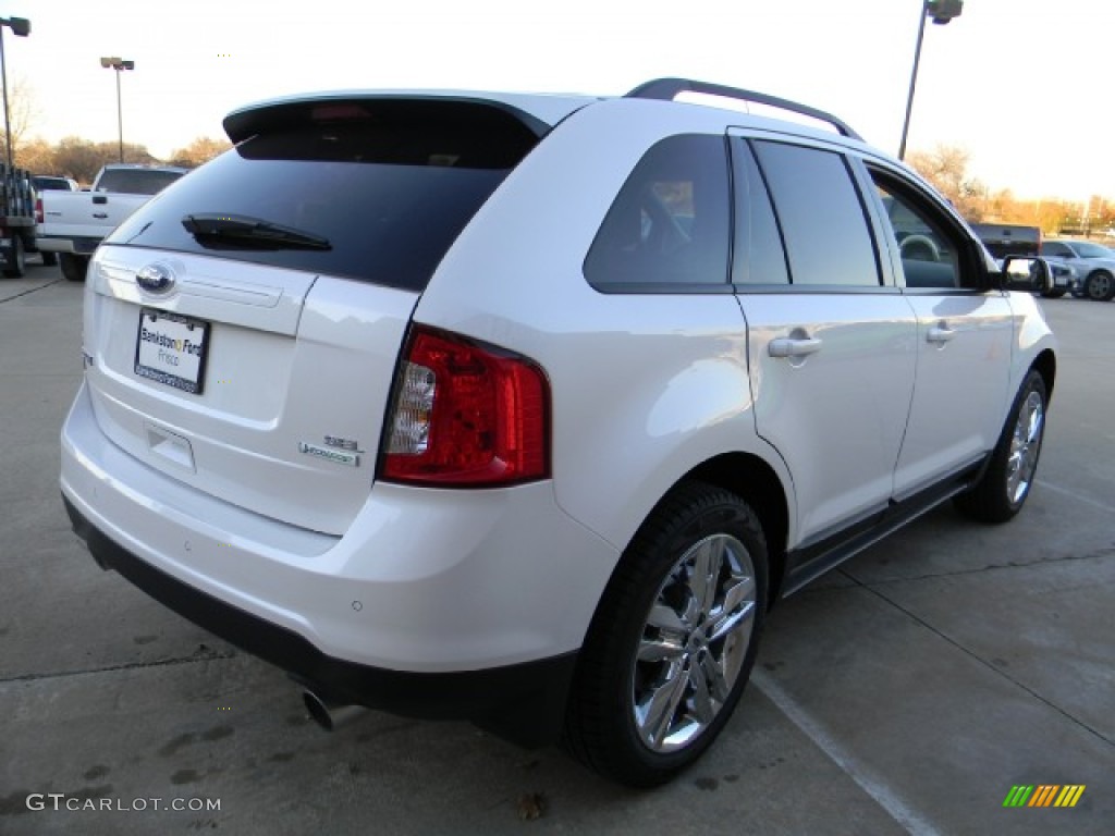 2012 Edge SEL EcoBoost - White Platinum Metallic Tri-Coat / Medium Light Stone photo #3