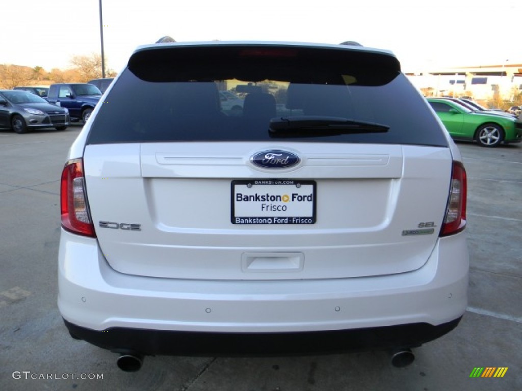 2012 Edge SEL EcoBoost - White Platinum Metallic Tri-Coat / Medium Light Stone photo #4