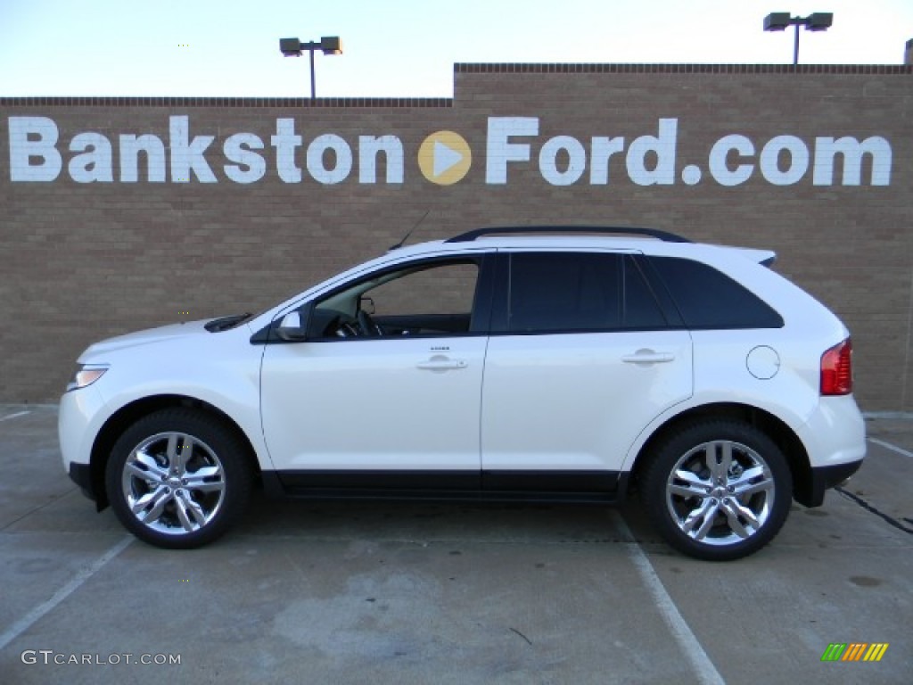 2012 Edge SEL EcoBoost - White Platinum Metallic Tri-Coat / Medium Light Stone photo #6