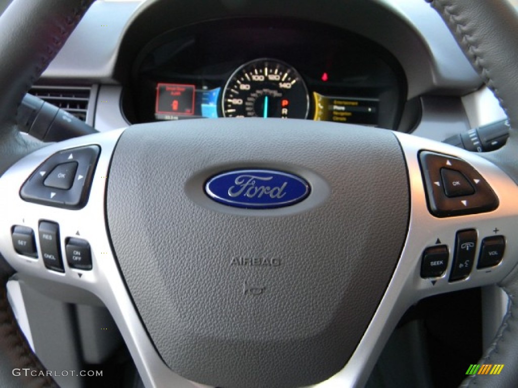 2012 Edge SEL EcoBoost - White Platinum Metallic Tri-Coat / Medium Light Stone photo #12