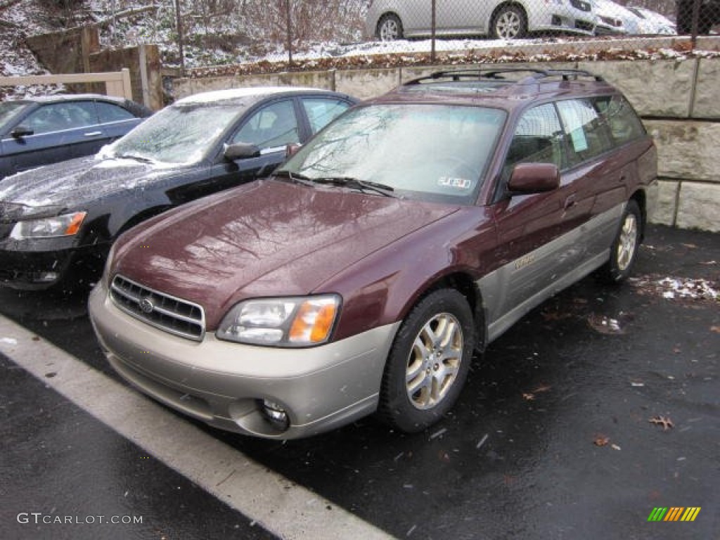 2000 Outback Limited Wagon - Winestone Pearl / Beige photo #3