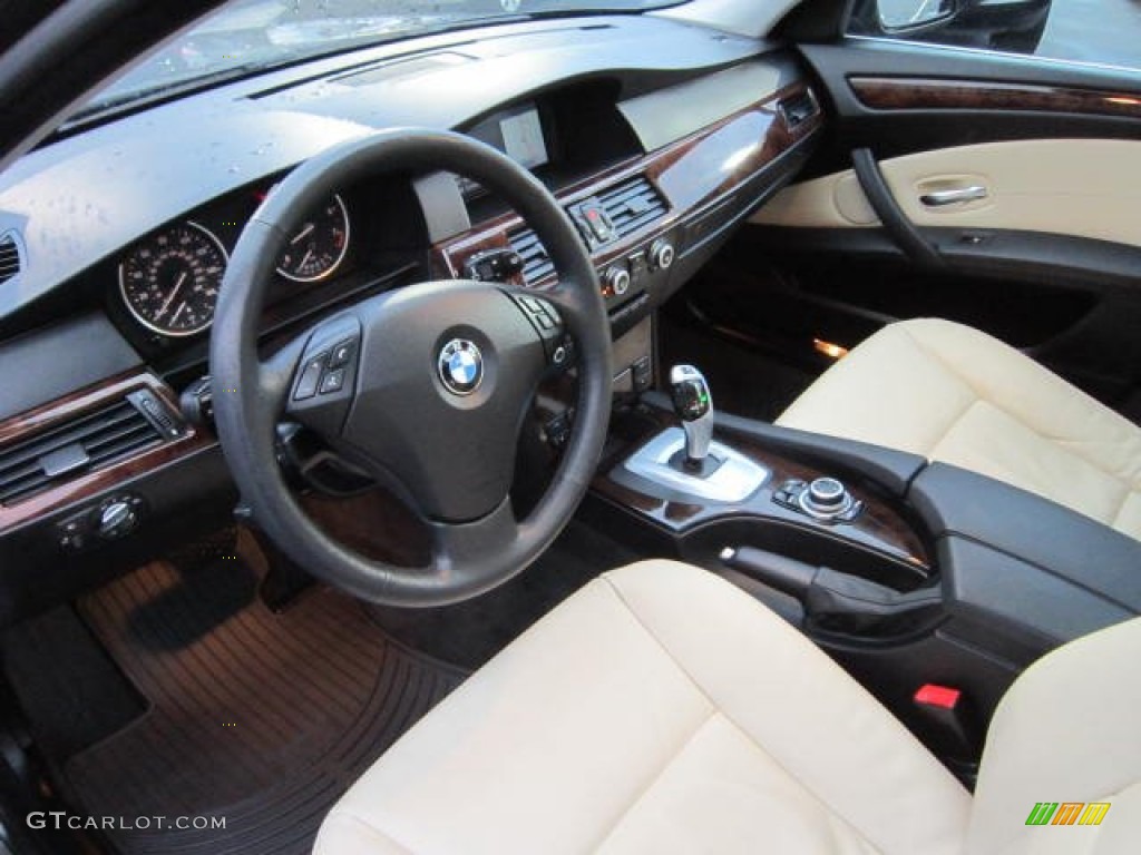 Cream Beige Interior 2010 BMW 5 Series 535i xDrive Sports Wagon Photo #59024658