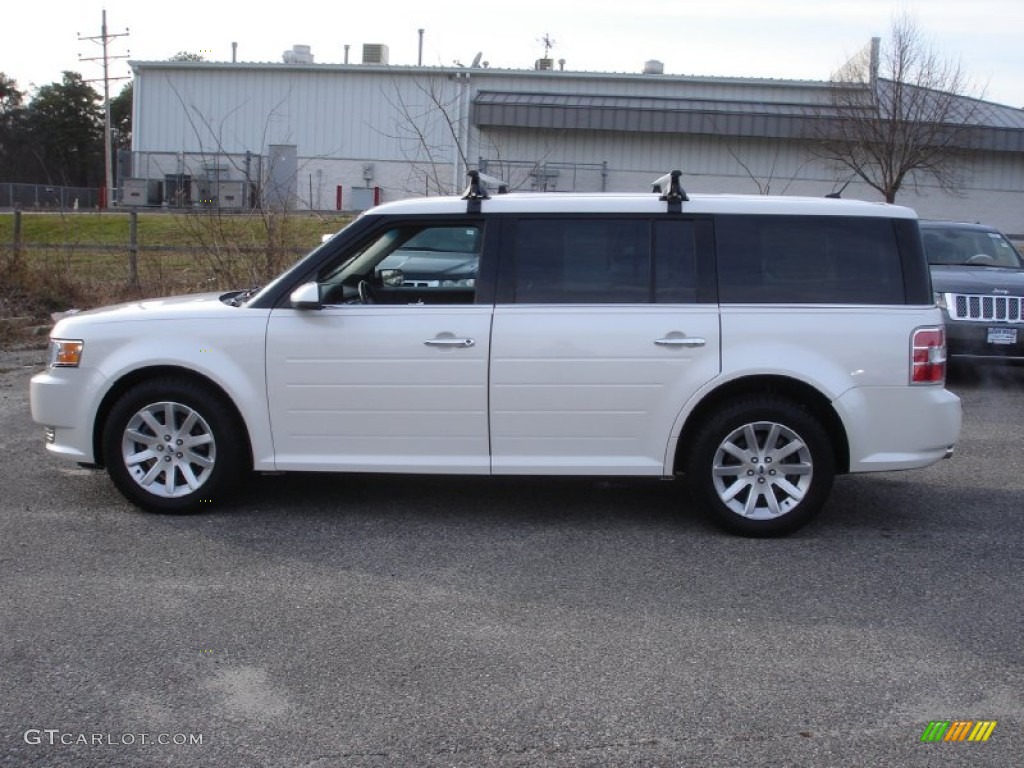 2009 Flex SEL AWD - White Suede Clearcoat / Charcoal Black photo #9