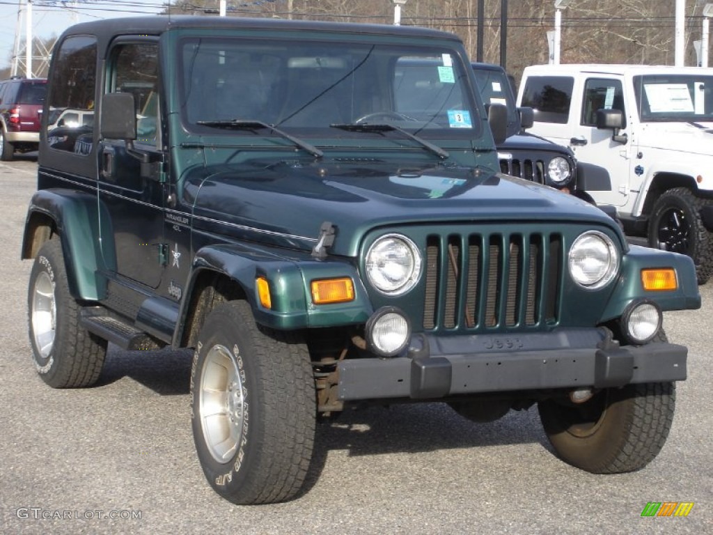 2001 Wrangler Sahara 4x4 - Forest Green / Camel/Dark Green photo #3