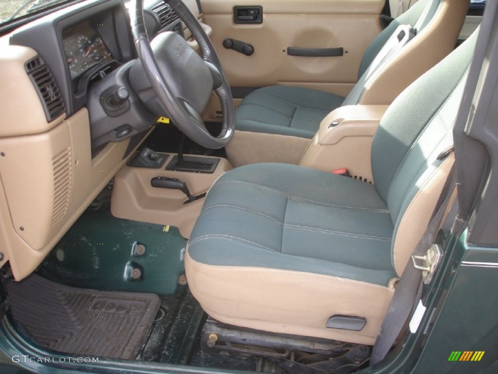2001 Wrangler Sahara 4x4 - Forest Green / Camel/Dark Green photo #10