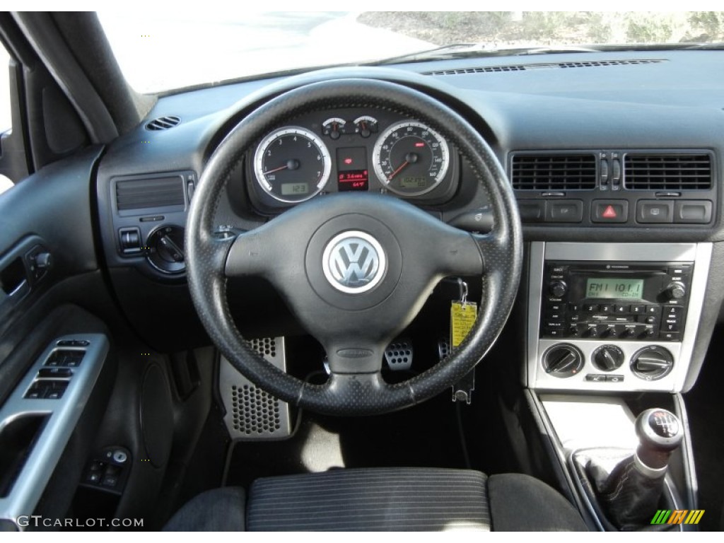 2005 Volkswagen Jetta GLI Sedan Black Steering Wheel Photo #59025183
