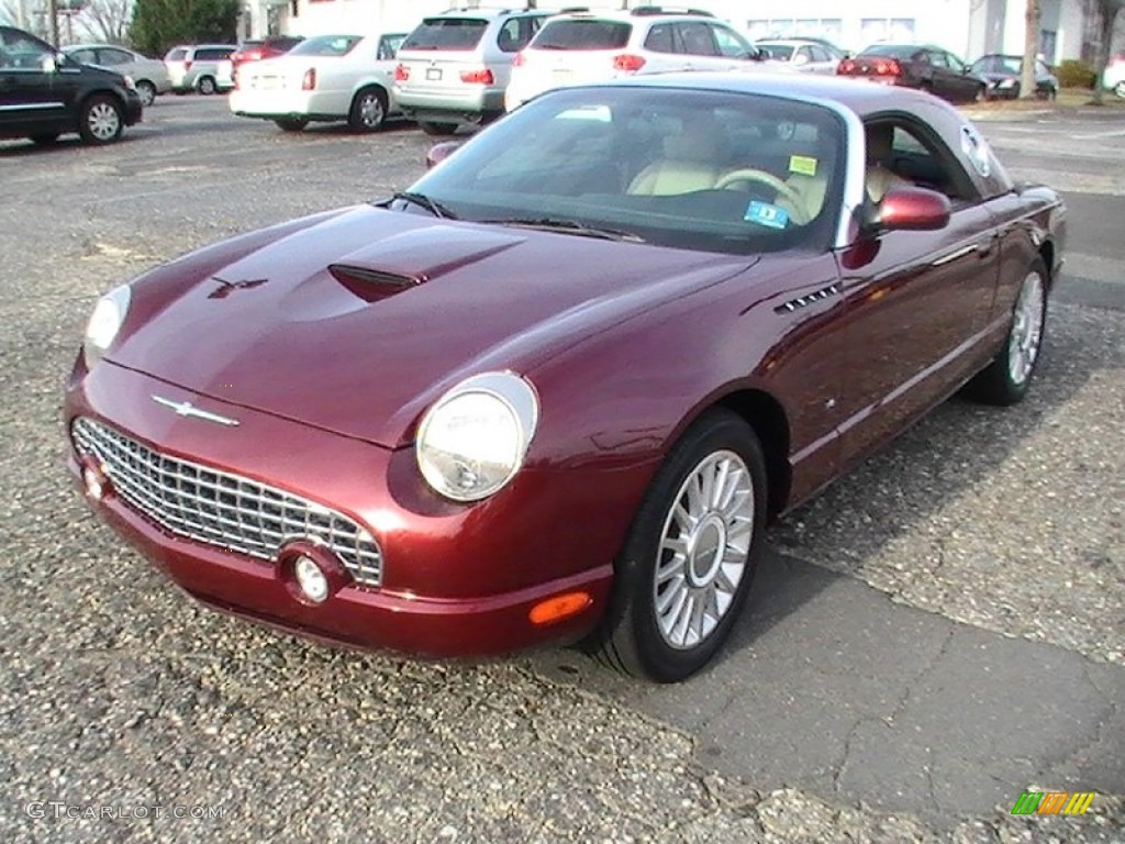 Merlot Metallic 2004 Ford Thunderbird Deluxe Roadster Exterior Photo #59025414