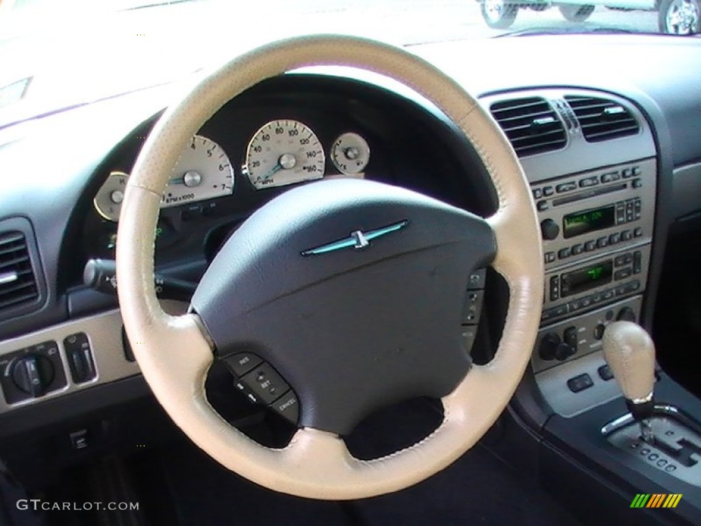 2004 Ford Thunderbird Deluxe Roadster Light Sand Steering Wheel Photo #59025510