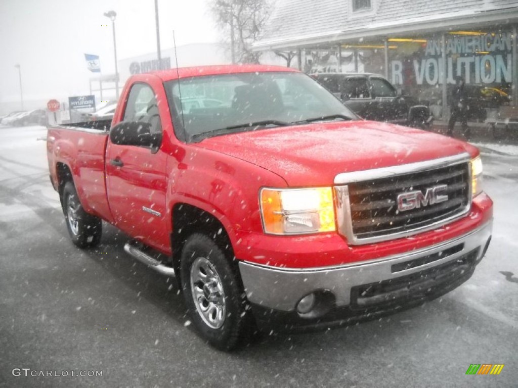 2010 Sierra 1500 Regular Cab 4x4 - Fire Red / Dark Titanium photo #1